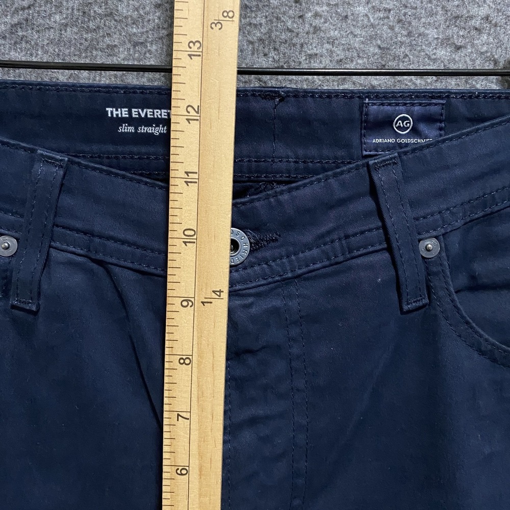 AG Adriano Goldschmied Everett‎ Jeans Mens 34x32 (34x27) Navy Blue Slim Straight - Picture 3 of 11